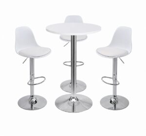 JOGO BISTRÔ BRANCO COM INOX