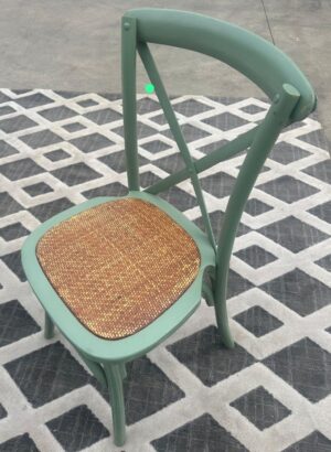 CADEIRA PARIS VERDE - COM ASSENTO DE PALHA